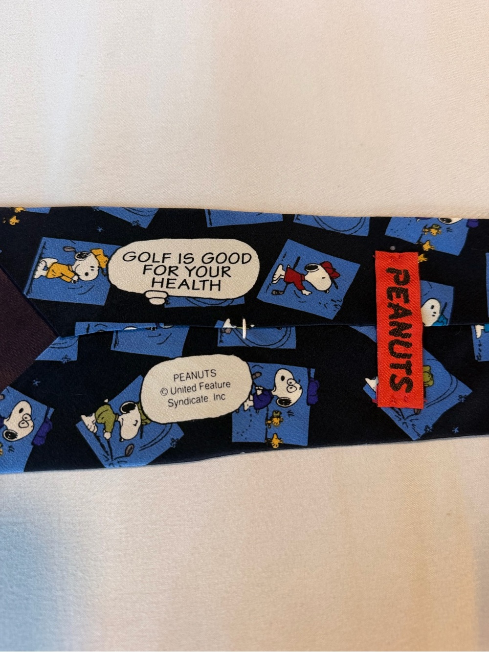 Peanuts Navy Blue Snoopy Patterned Tie - Picture 4 of 5